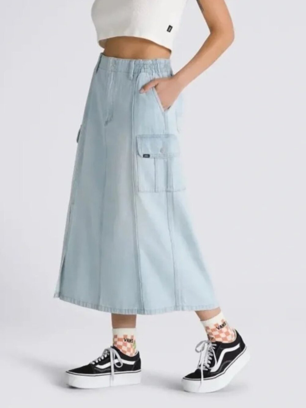 Vans | Sidewalk Denim Maxi Skirt | Blue | Size L